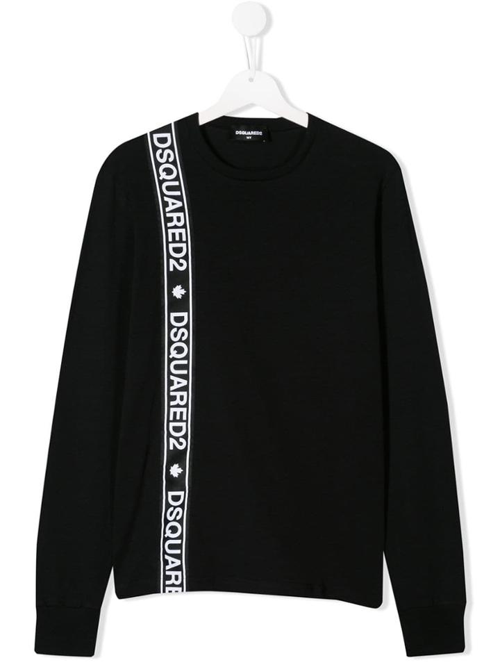 Dsquared2 Kids Logo Lined Sweater - Black