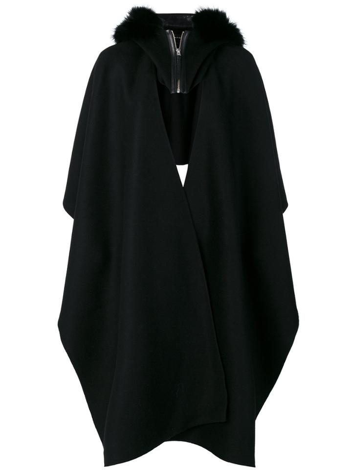 Mackage Hooded Cape Coat - Black