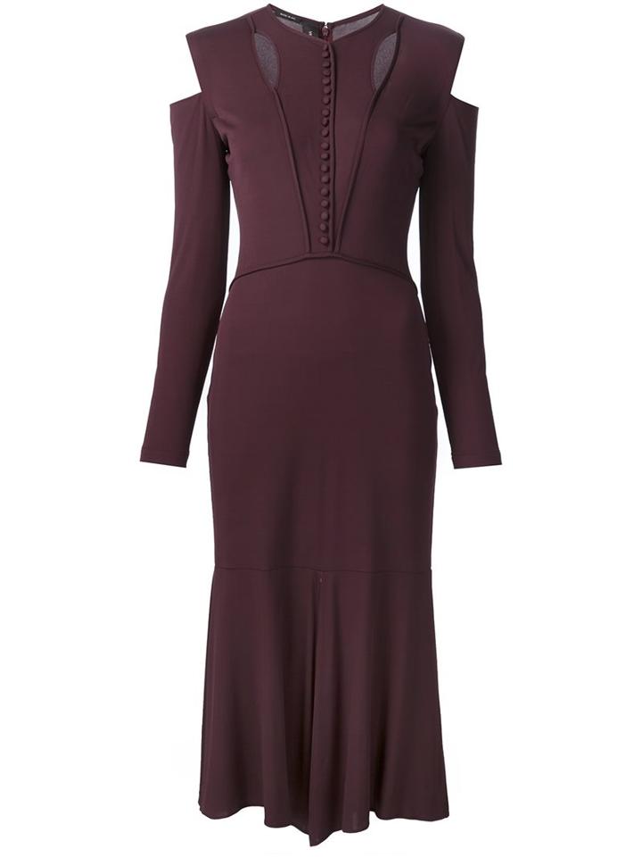 Yigal Azrouel Cutout Front Dress, Women's, Size: 6, Brown, Spandex/elastane/viscose