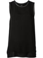 Theory Sleeveless Tank Top, Women's, Size: Xs, Black, Silk/rayon