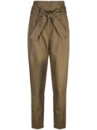 Adam Lippes High-waisted Trousers - Green