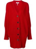 Msgm Oversized Cardi-coat - Red
