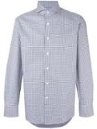 Canali Plain Shirt, Men's, Size: 39, Blue, Cotton