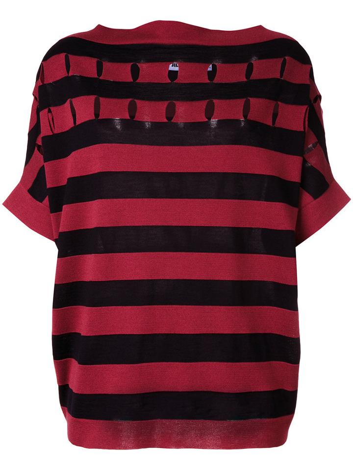 Jil Sander Striped Jumper, Women's, Size: 36, Red, Cotton/wool/silk