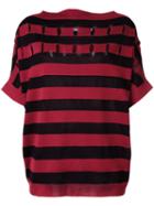 Jil Sander Striped Jumper, Women's, Size: 36, Red, Cotton/wool/silk
