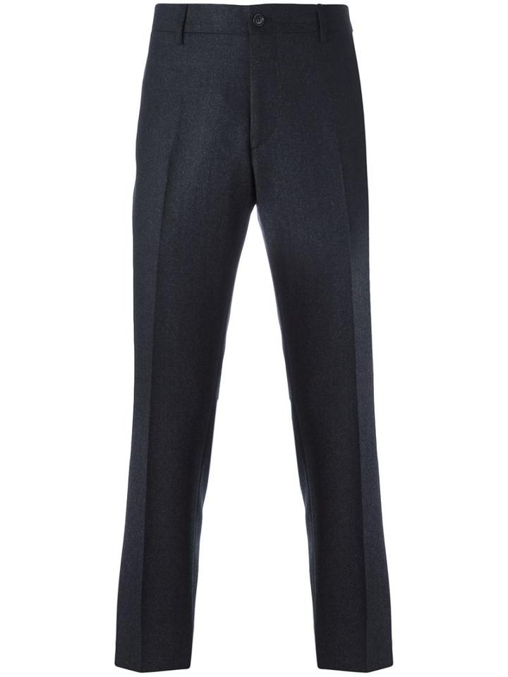 Salvatore Ferragamo 'city Fit' Tailored Chinos, Men's, Size: 54, Black, Cotton/wool