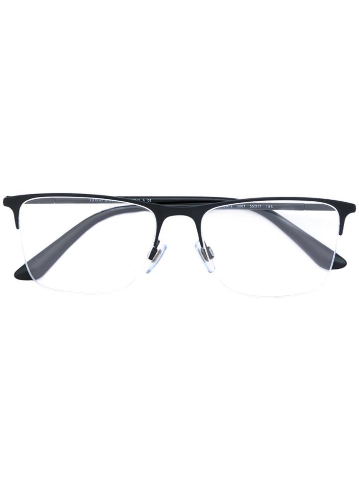 Giorgio Armani Square Frame Glasses - Black
