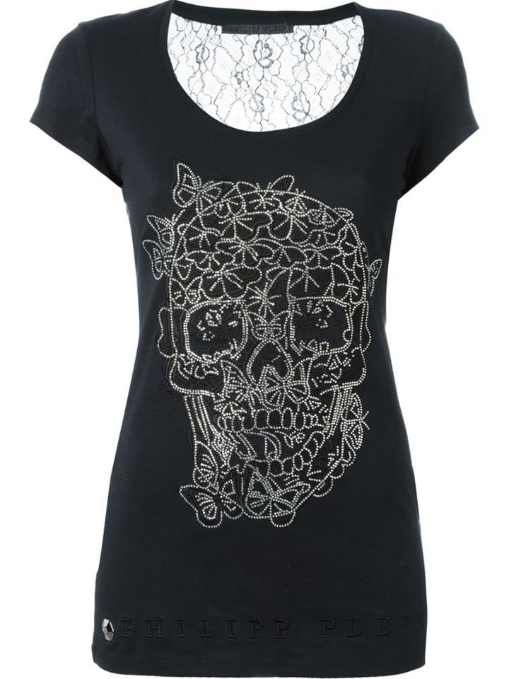Philipp Plein Butterfly Skull T-shirt, Women's, Size: M, Black, Cotton/polyester