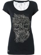 Philipp Plein Butterfly Skull T-shirt, Women's, Size: M, Black, Cotton/polyester