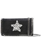 Stella Mccartney Crystal-embellished Falabella Crossbody Bag - Black
