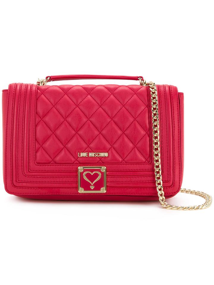 Love Moschino - Quilted Shoulder Bag - Women - Polyurethane - One Size, Red, Polyurethane