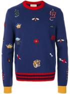 Gucci Embroidered Sweater - Blue