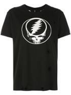 R13 Ripped Detail Graphic T-shirt - Black