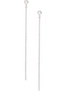Mattia Cielo 18kt White Gold Rugiada Tennis Diamond Drop Earrings -