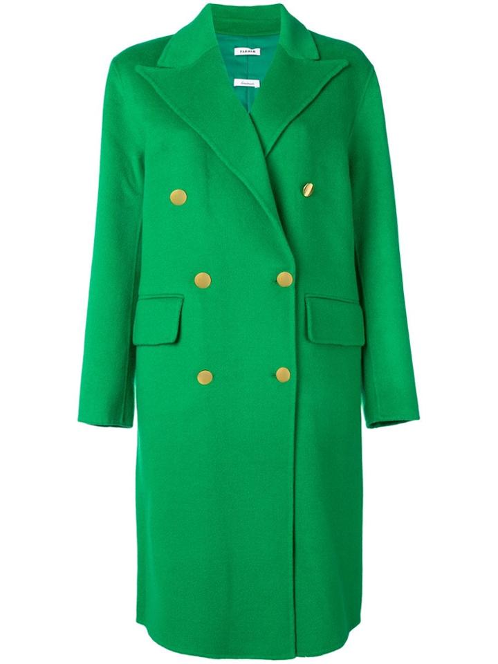 P.a.r.o.s.h. Double Breasted Coat - Green