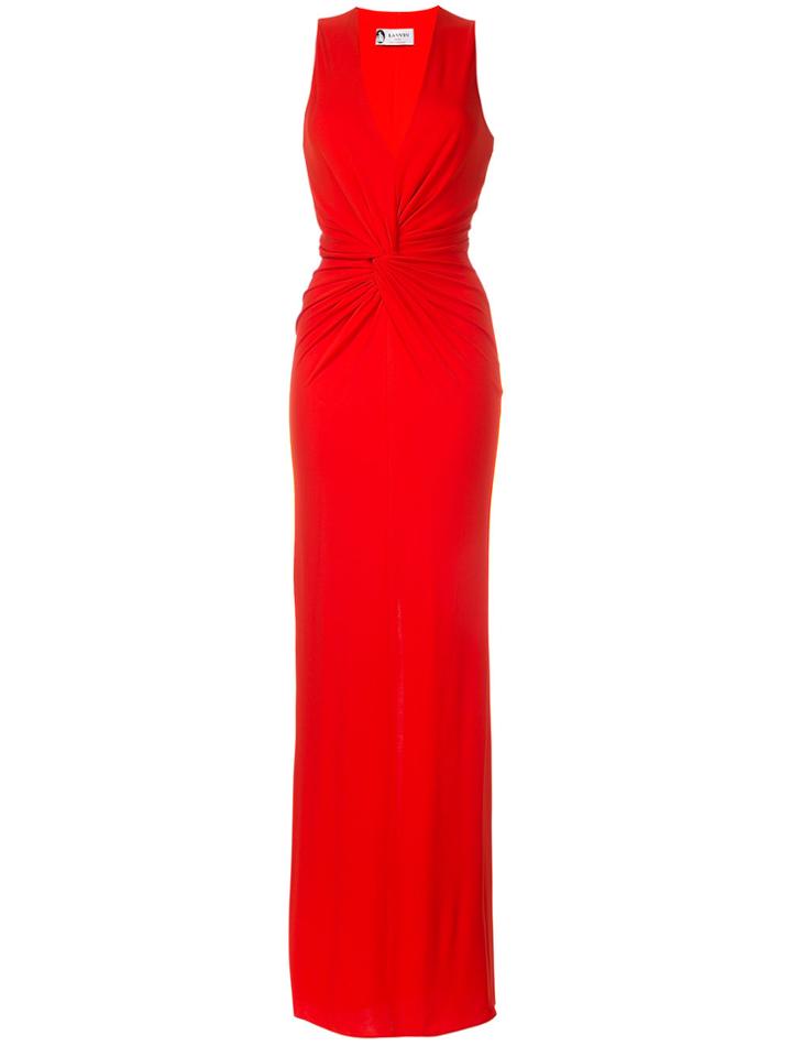 Lanvin Knot Waist Gown - Red