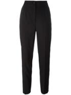 Dolce & Gabbana Piped Cropped Trousers, Women's, Size: 40, Black, Virgin Wool/silk/spandex/elastane