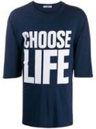 Katharine Hamnett London Printed 'choose Life' T-shirt - Blue