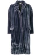 Alberto Biani Faux-fur Coat - Blue