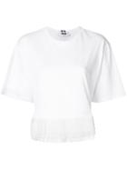 Msgm Lace Hem T-shirt - White
