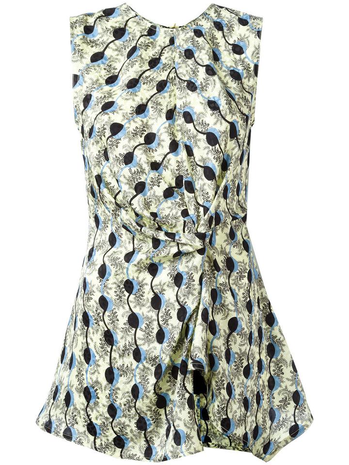 Marni - Print Drape Knot Blouse - Women - Silk - 42, Women's, Silk