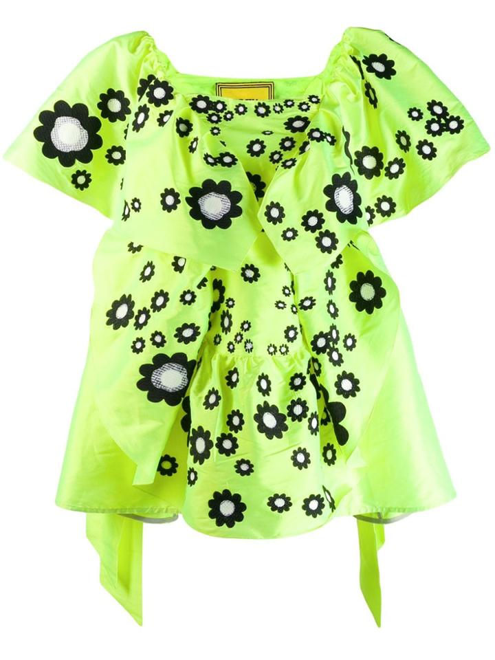 Yuliya Magdych Kiss And Fly Mini Dress - Yellow