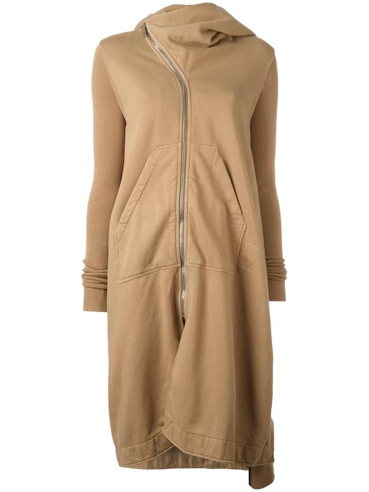 Rick Owens Drkshdw Oversized Hooded Coat, Women's, Size: Small, Brown, Cotton