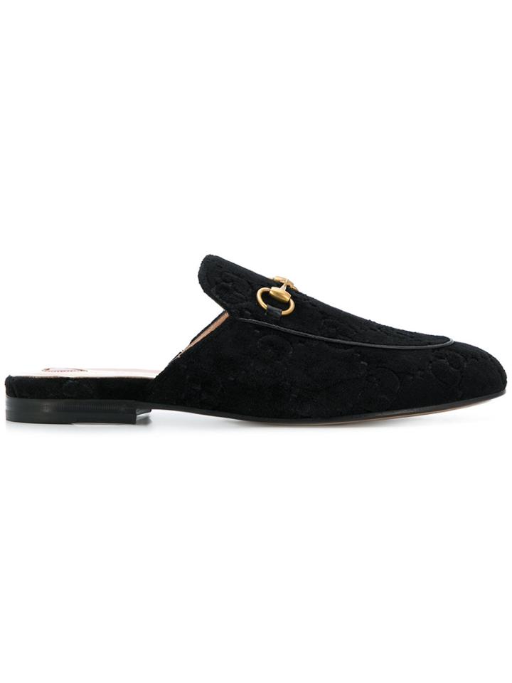 Gucci Princetown Gg Slipper - Black