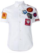 Dsquared2 Badge Patch Shirt, Women's, Size: 44, White, Cotton