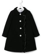 Simonetta Ruffled Coat, Toddler Girl's, Size: 4 Yrs, Black