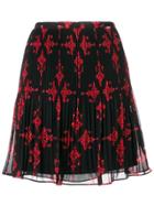 Liu Jo Jewel Print Pleated Skirt - Black