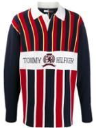 Tommy Hilfiger Striped Print Polo Shirt - Blue