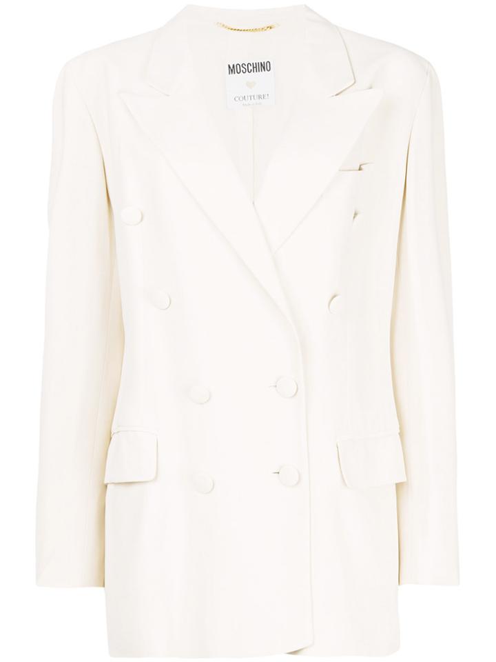 Moschino Vintage Double-breasted Blazer - Nude & Neutrals