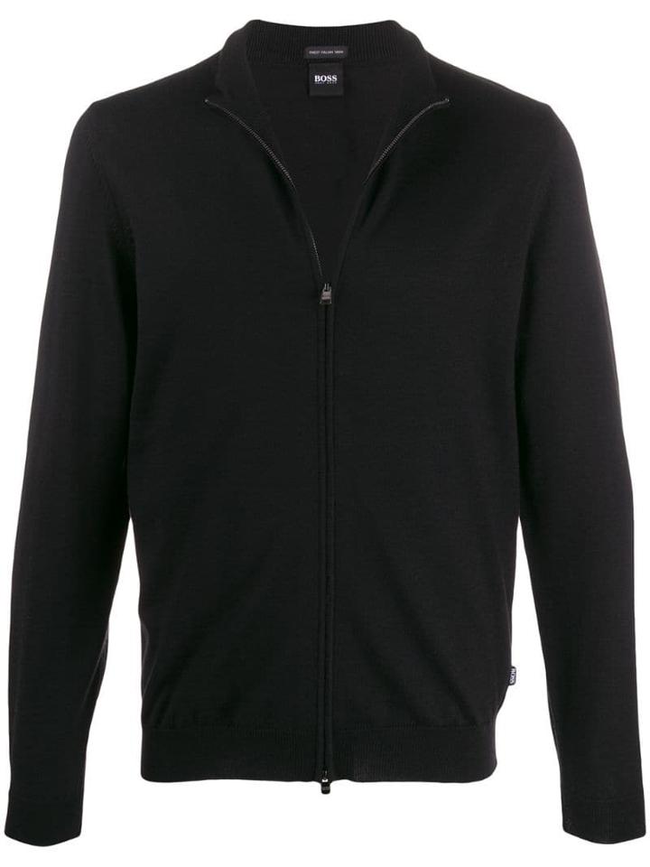 Boss Hugo Boss Embroidered Logo Cardigan - Black