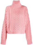 Alanui Roll-neck Fitted Sweater - Pink
