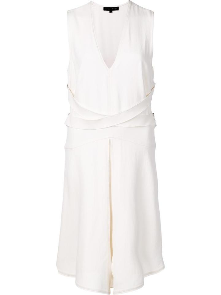 Proenza Schouler Flared Satin Dress, Women's, Size: 4, White, Silk/acetate/viscose