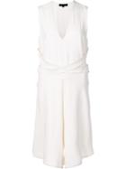 Proenza Schouler Flared Satin Dress, Women's, Size: 4, White, Silk/acetate/viscose