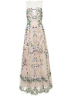 Zuhair Murad Jewel Neck Fully Embellished Tulle Ball Gown - Pink