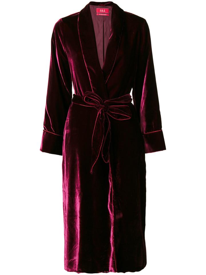 F.r.s For Restless Sleepers Belted Coat - Red