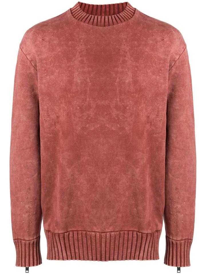 Diesel Destroyed Sweater - Red