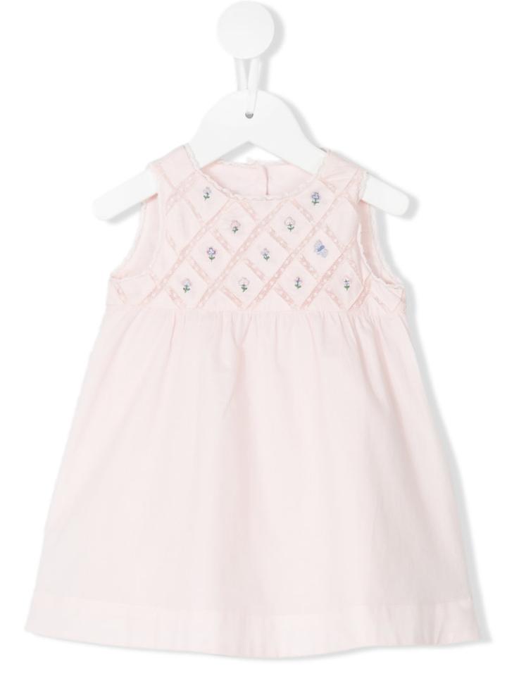 Tartine Et Chocolat - Embroidered Dress - Kids - Cotton - 12 Mth, Pink/purple