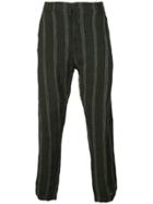Transit Striped Relaxed Trousers - Green