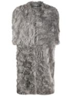 Stella Mccartney Fur Free Fur Shaggy Coat - Grey