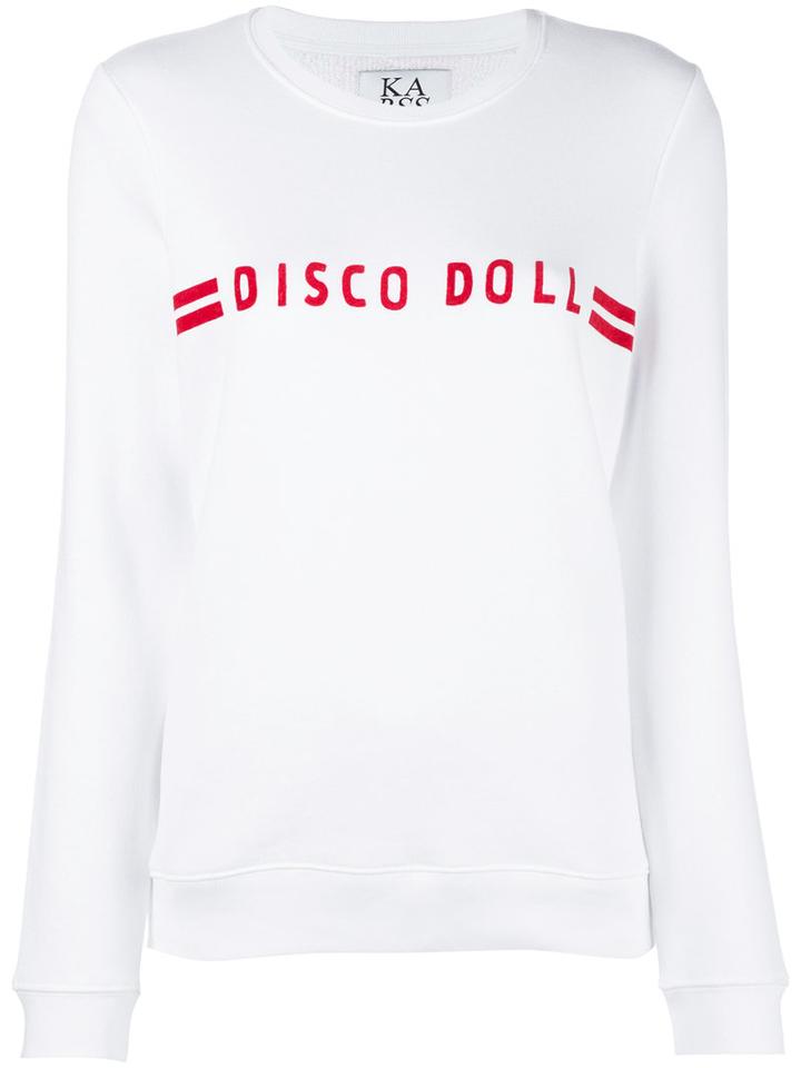 Zoe Karssen Slogan Front Sweater, Women's, Size: Medium, White, Cotton/polyester