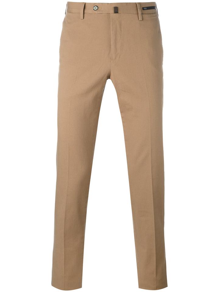 Pt01 Classic Chinos, Men's, Size: 48, Brown, Cotton/spandex/elastane