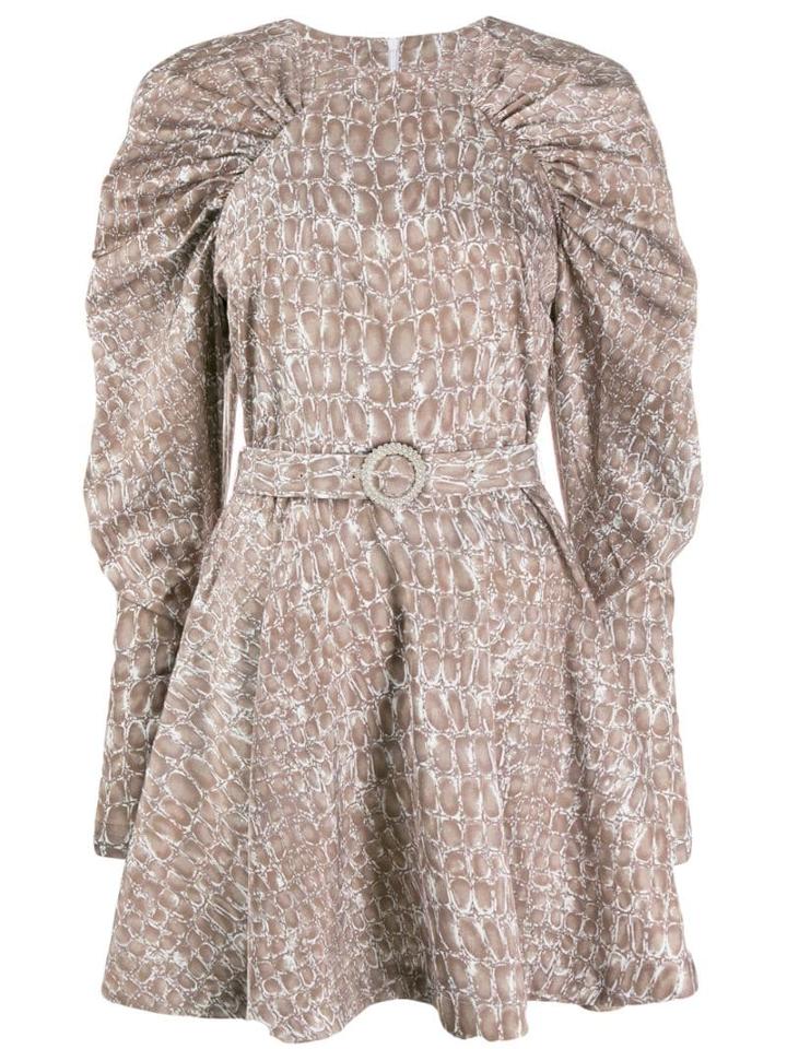 Rotate Number 26 Belted Dress - Brown