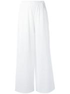 Federica Tosi Wide Leg Trousers, Women's, Size: Small, White, Cotton/polyamide/spandex/elastane