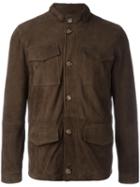 Eleventy Flap Pockets Jacket, Men's, Size: 56, Brown, Suede/cotton