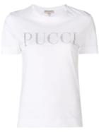 Emilio Pucci Crystal Embellished Logo T-shirt - White
