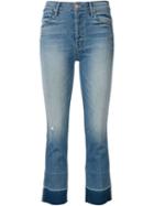 Mother Cropped Bootcut Jeans, Women's, Size: 28, Blue, Cotton/polyester/spandex/elastane